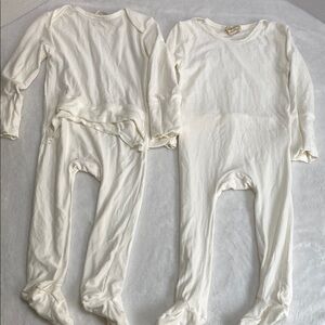 Cream Footed Baby Pajamas Size 9-12M